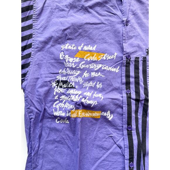 Coda Streetwear Purple and Black Short Sleeve Button Down Size XL - Picture 4 of 7